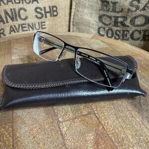 Jaguar Menrad Germany Eyeglasses Frames 35028 55-17-135 Black Rimless w. Case